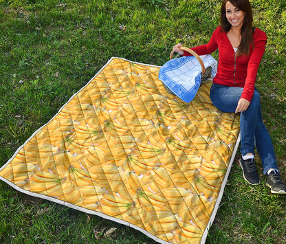 Ripe Banana Pattern Print Quilt