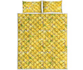 Ripe Banana Pattern Print Quilt Bed Set