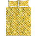 Ripe Banana Pattern Print Quilt Bed Set