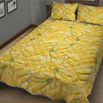 Ripe Banana Pattern Print Quilt Bed Set