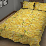 Ripe Banana Pattern Print Quilt Bed Set