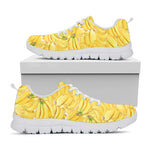 Ripe Banana Pattern Print White Sneakers