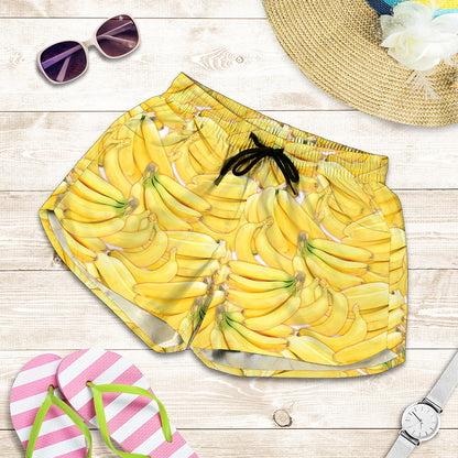 Ripe Banana Pattern Print Women's Shorts