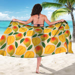 Ripe Mango Fruit Pattern Print Beach Sarong Wrap