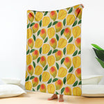 Ripe Mango Fruit Pattern Print Blanket