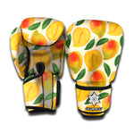 Ripe Mango Fruit Pattern Print Boxing Gloves