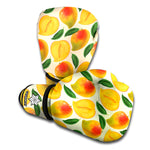 Ripe Mango Fruit Pattern Print Boxing Gloves