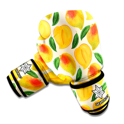 Ripe Mango Fruit Pattern Print Boxing Gloves