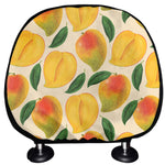 Ripe Mango Fruit Pattern Print Car Headrest Covers