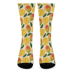 Ripe Mango Fruit Pattern Print Crew Socks