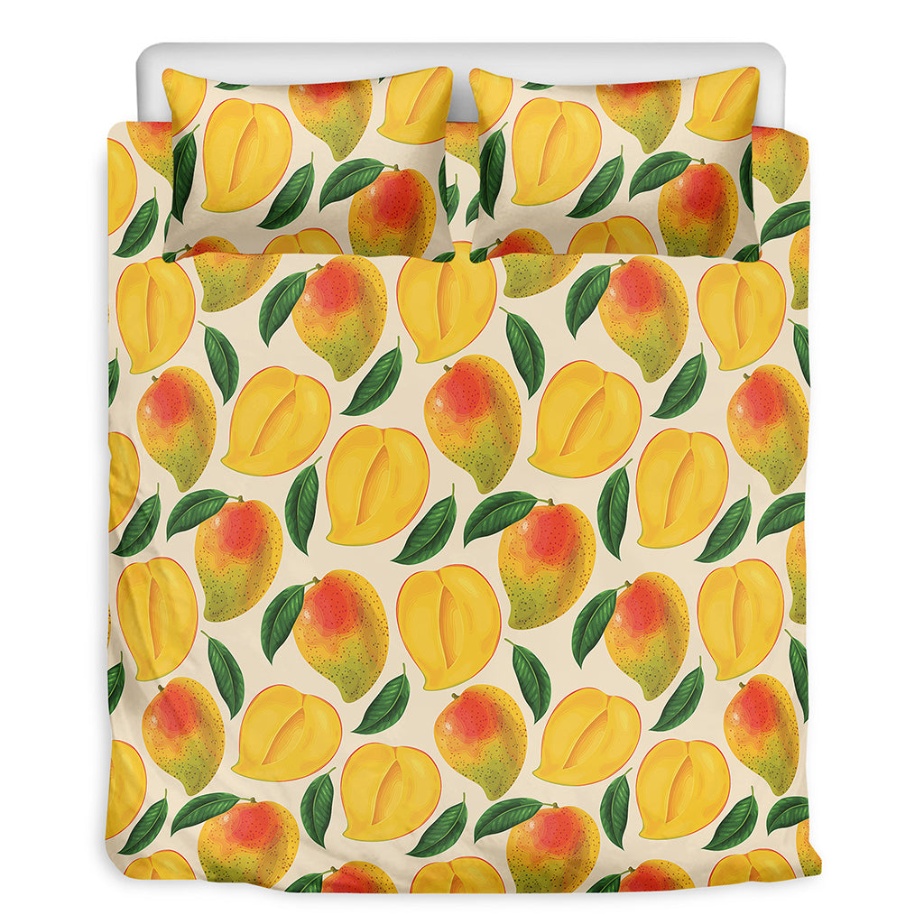 Ripe Mango Fruit Pattern Print Duvet Cover Bedding Set