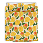 Ripe Mango Fruit Pattern Print Duvet Cover Bedding Set