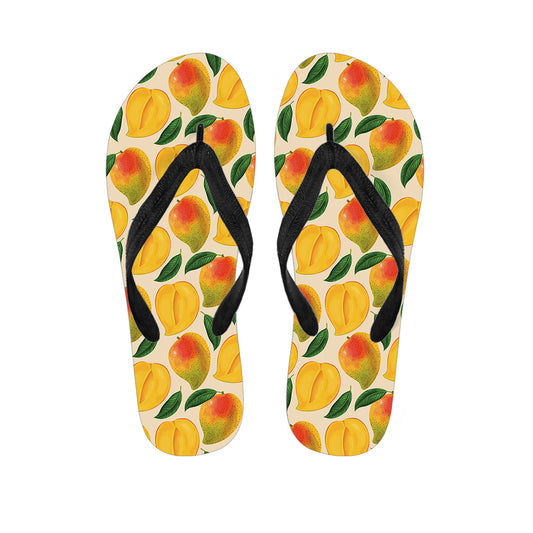 Ripe Mango Fruit Pattern Print Flip Flops