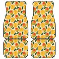 Ripe Mango Fruit Pattern Print Front and Back Car Floor Mats