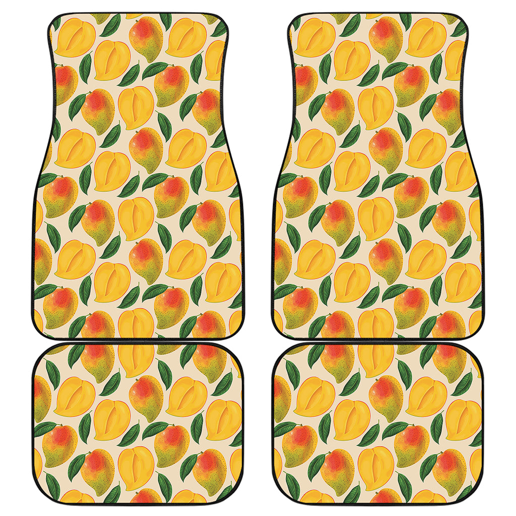 Ripe Mango Fruit Pattern Print Front and Back Car Floor Mats