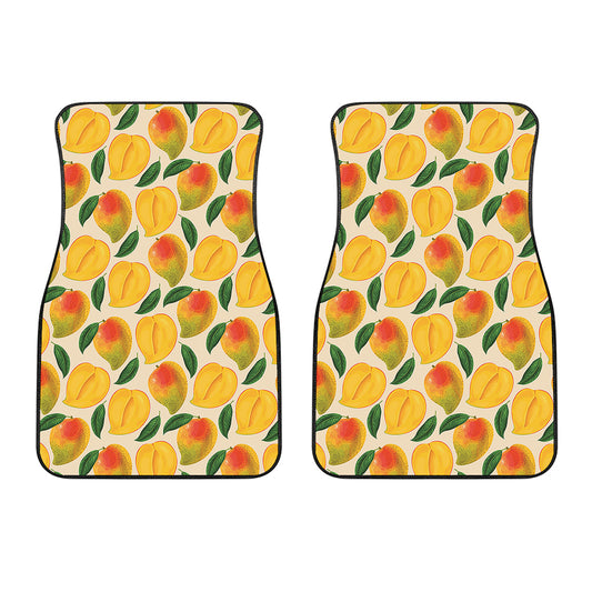 Ripe Mango Fruit Pattern Print Front Car Floor Mats