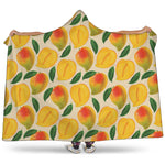Ripe Mango Fruit Pattern Print Hooded Blanket