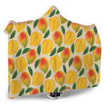 Ripe Mango Fruit Pattern Print Hooded Blanket