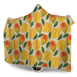 Ripe Mango Fruit Pattern Print Hooded Blanket