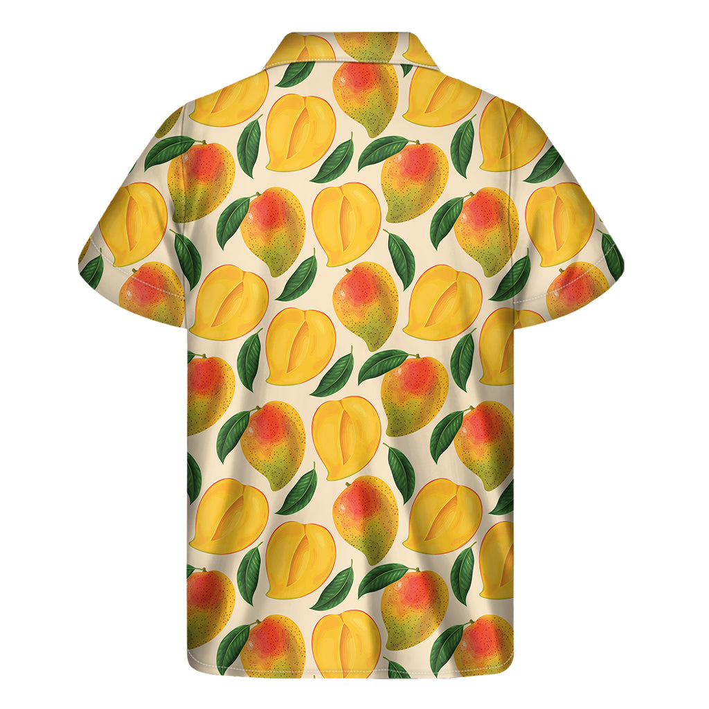 Ripe Mango Fruit Pattern Print Men's Short Sleeve Shirt