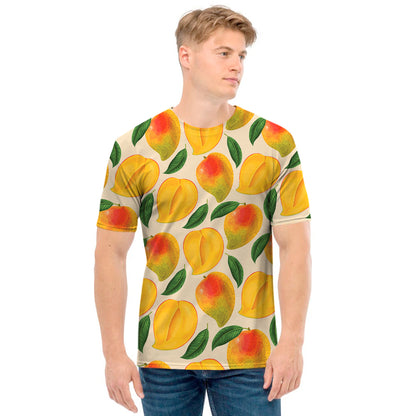 Ripe Mango Fruit Pattern Print Men's T-Shirt