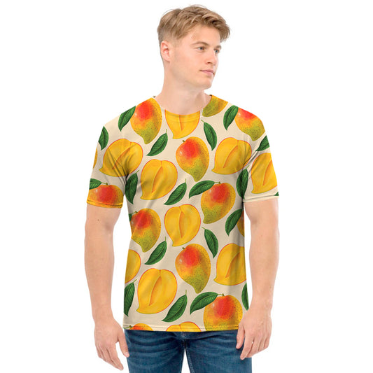 Ripe Mango Fruit Pattern Print Men's T-Shirt