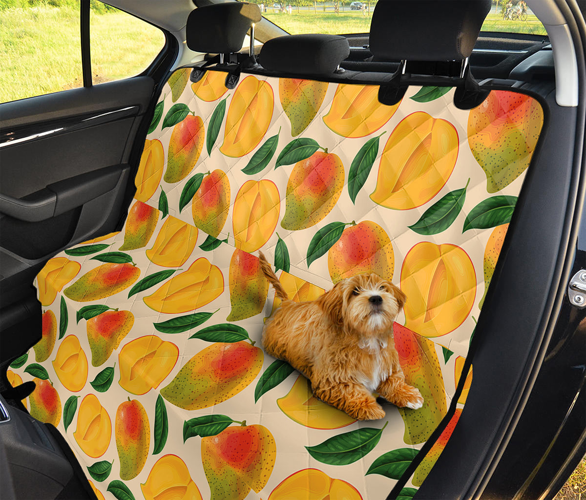 Ripe Mango Fruit Pattern Print Pet Car Back Seat Cover