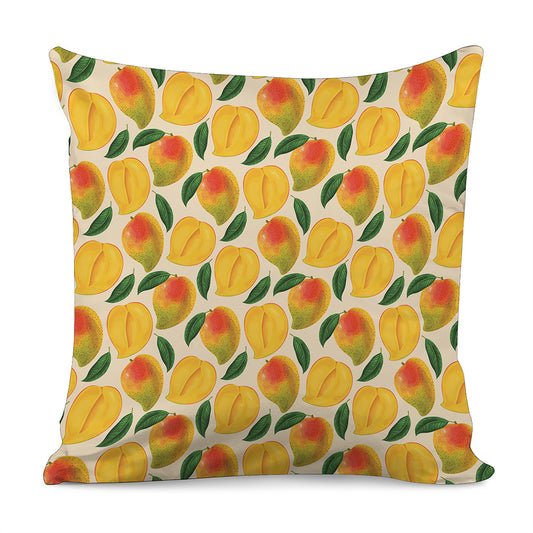 Ripe Mango Fruit Pattern Print Pillow Cover