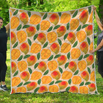 Ripe Mango Fruit Pattern Print Quilt