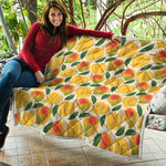 Ripe Mango Fruit Pattern Print Quilt