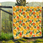 Ripe Mango Fruit Pattern Print Quilt