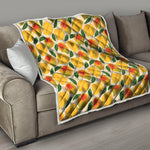Ripe Mango Fruit Pattern Print Quilt
