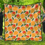 Ripe Mango Fruit Pattern Print Quilt