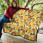 Ripe Mango Fruit Pattern Print Quilt
