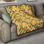 Ripe Mango Fruit Pattern Print Quilt