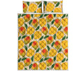 Ripe Mango Fruit Pattern Print Quilt Bed Set