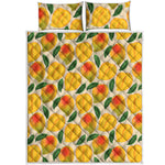 Ripe Mango Fruit Pattern Print Quilt Bed Set
