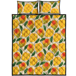 Ripe Mango Fruit Pattern Print Quilt Bed Set