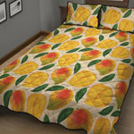 Ripe Mango Fruit Pattern Print Quilt Bed Set