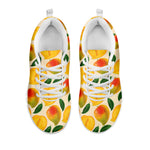 Ripe Mango Fruit Pattern Print White Sneakers