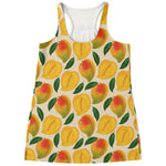 Ripe Mango Fruit Pattern Print Women's Racerback Tank Top