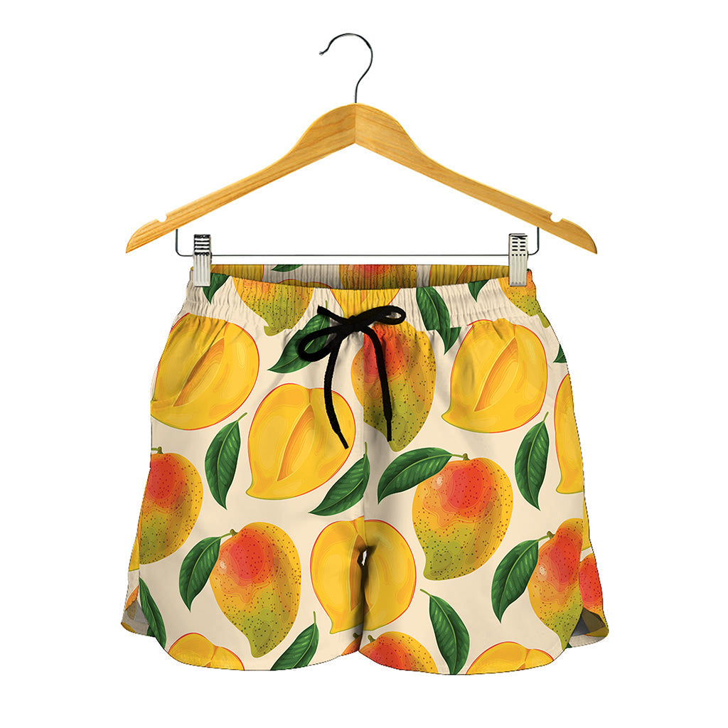 Ripe Mango Fruit Pattern Print Women's Shorts