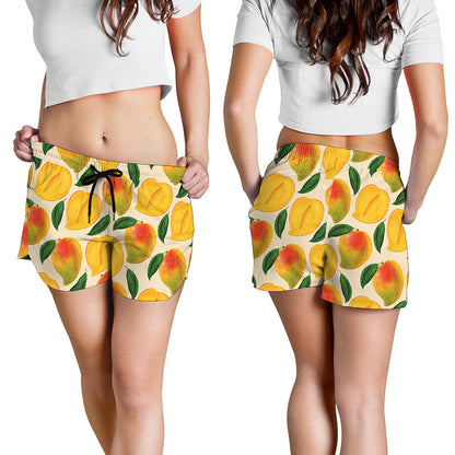 Ripe Mango Fruit Pattern Print Women's Shorts