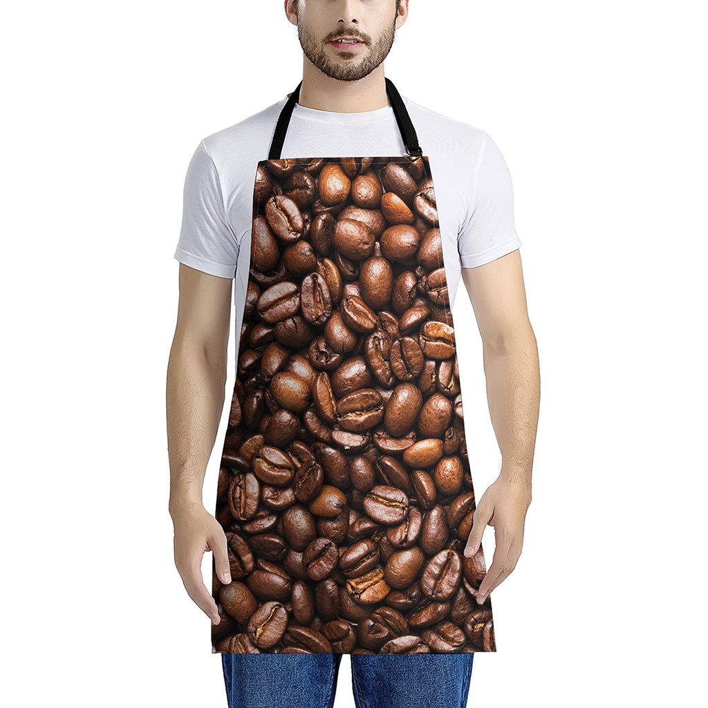 Roasted Coffee Bean Print Apron