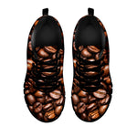 Roasted Coffee Bean Print Black Sneakers