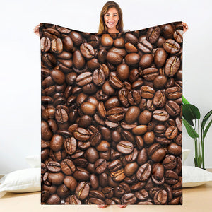 Roasted Coffee Bean Print Blanket