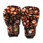 Roasted Coffee Bean Print Boxing Gloves