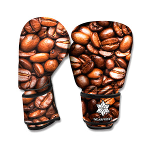 Roasted Coffee Bean Print Boxing Gloves