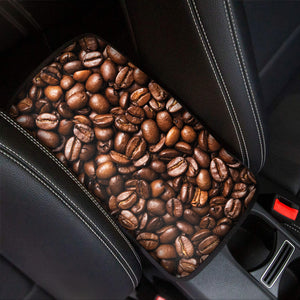 Roasted Coffee Bean Print Car Center Console Cover