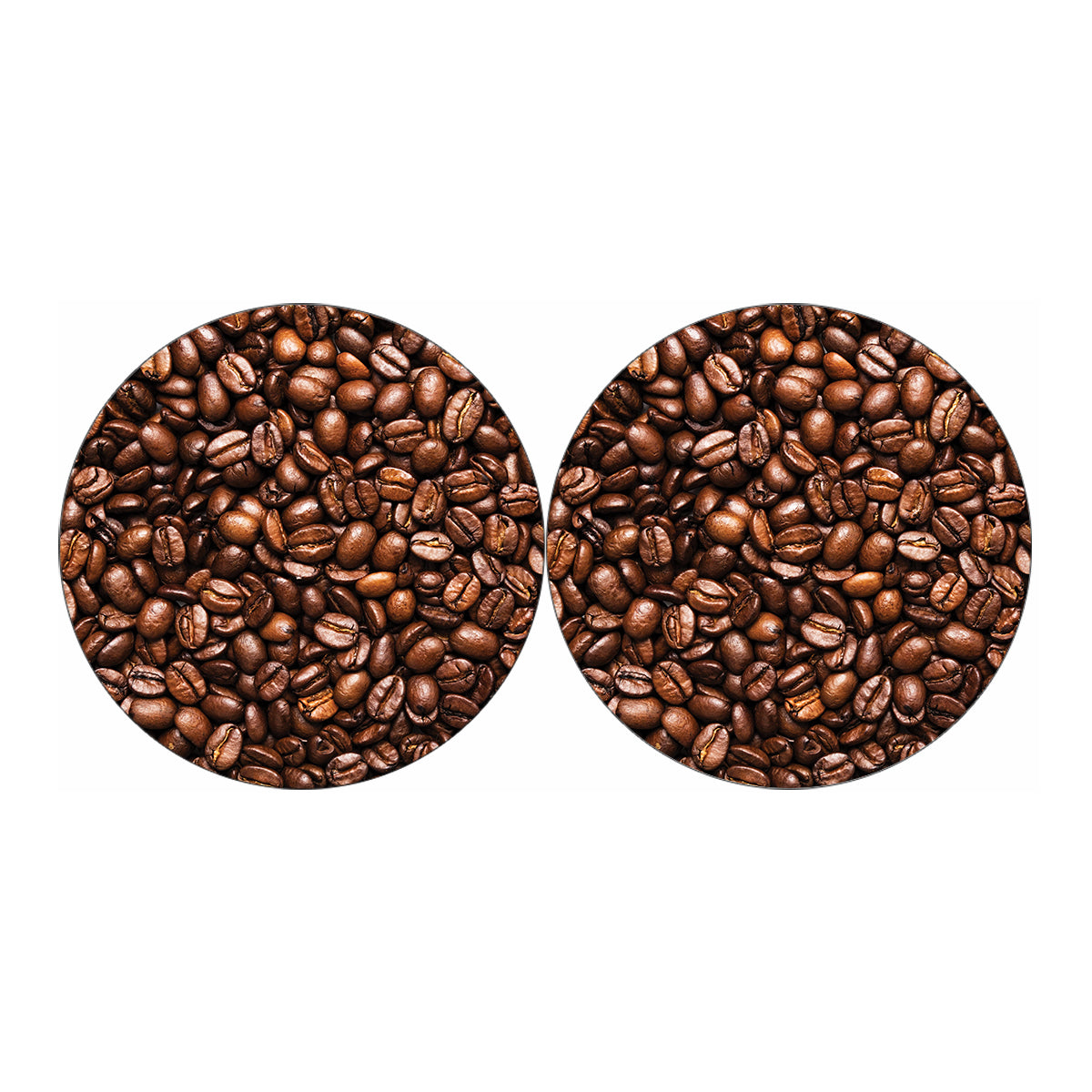 Roasted Coffee Bean Print Car Coasters